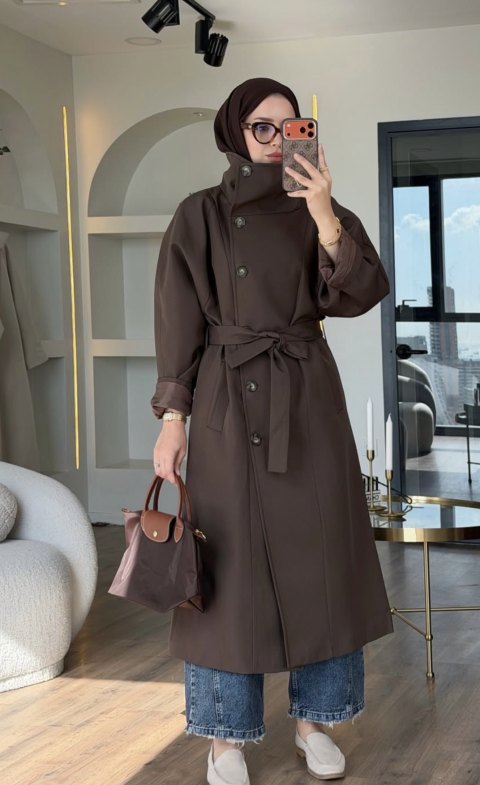 ZR Model Trençkot - Kahve